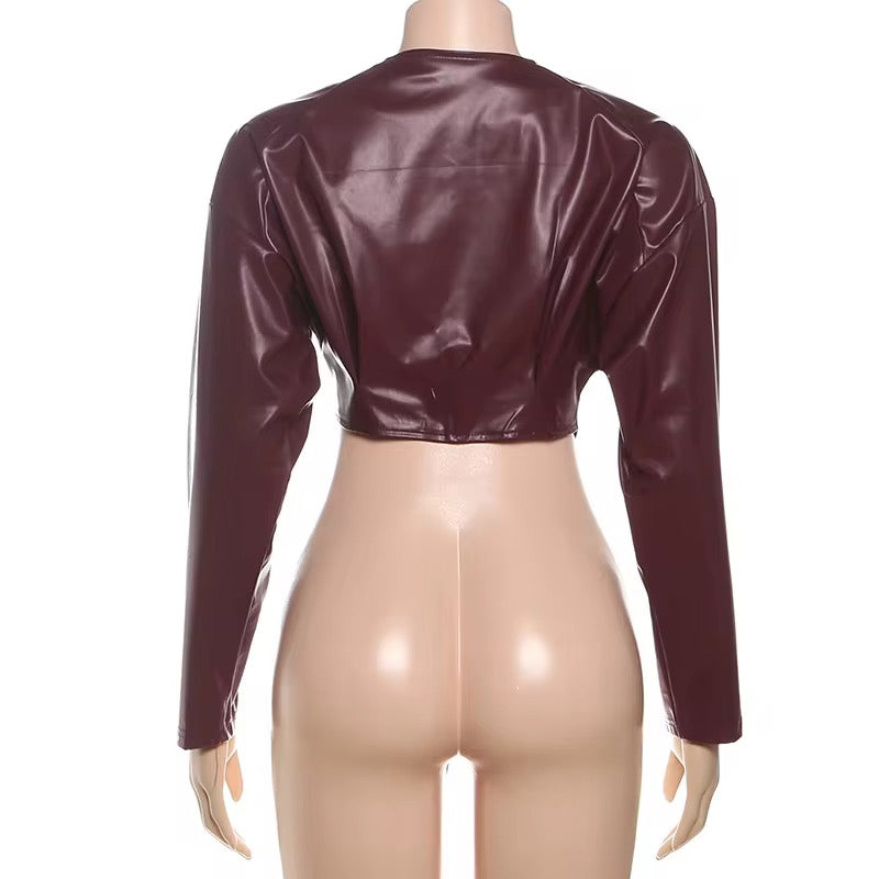 Bombshell Crop Leather
