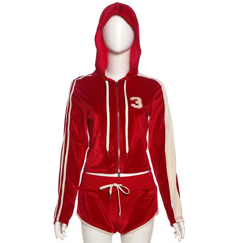 Haut Monde Velour Set “Red”
