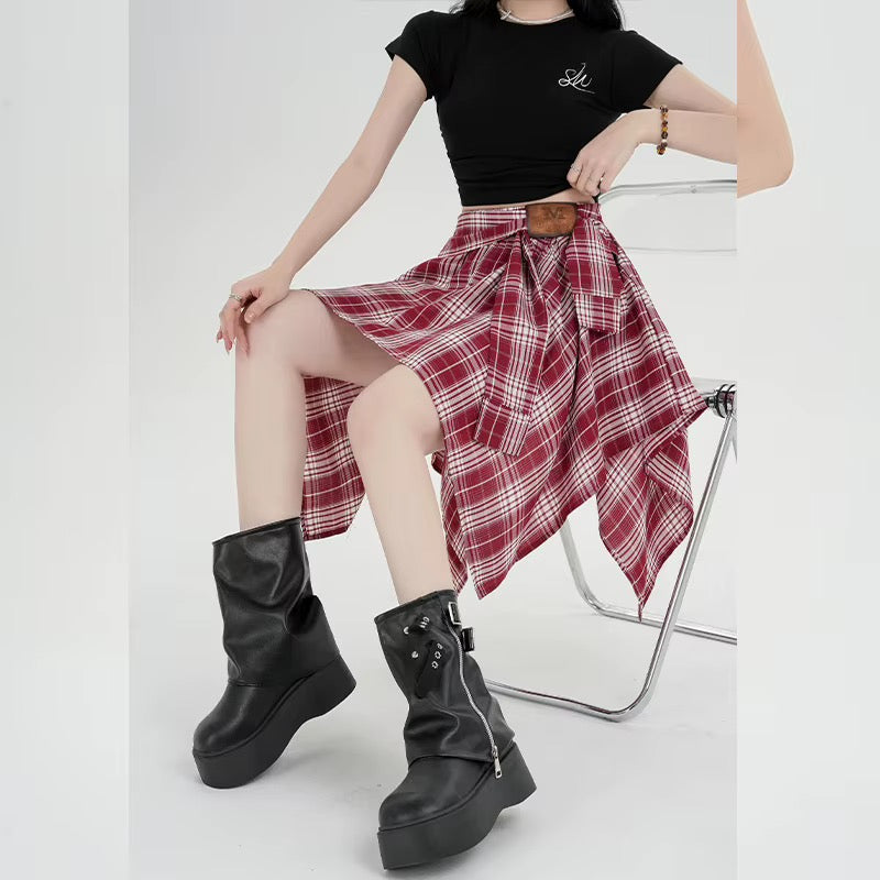 Collegiate Flannel Skirt