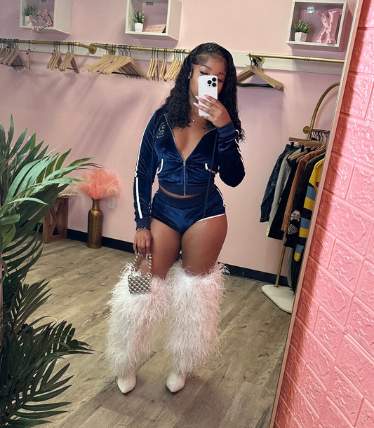Haut Monde Velour Set “Navy”