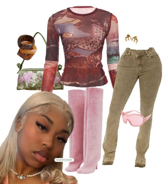 Wild Side Mesh Top
